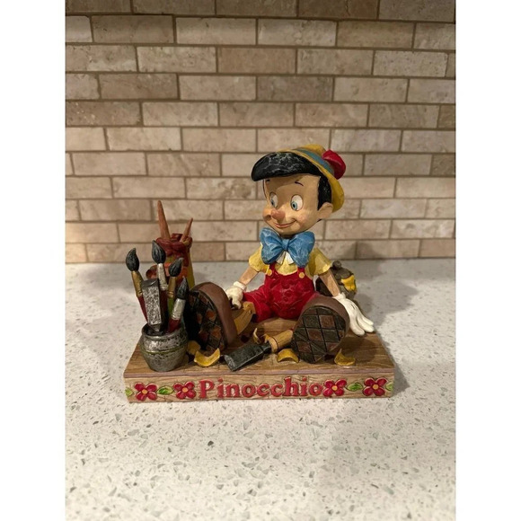 Jim Shore Disney‎ Showcase #4005220 Carved From The Heart Pinocchio Figurine - Picture 1 of 5